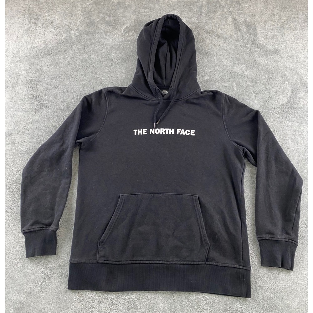 The North Face Womens Black Logo Pullover Hoodie Sweatshirt Medium NF0A3X6C